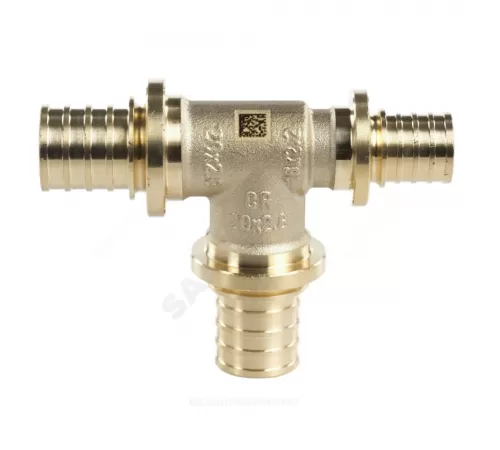 Тройник для PE-X труб аксиальный латунь Дн 32х32х25 переходной MX Рехау 11080751001