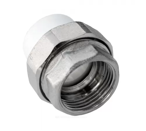 Муфта PP-R комбинированная разъемная белая Дн 25х1/2" ВР RTP (РосТурПласт) 10618