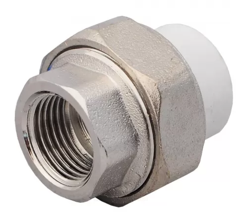 Муфта PP-R комбинированная разъемная белая Дн 25х1/2" ВР RTP (РосТурПласт) 10618