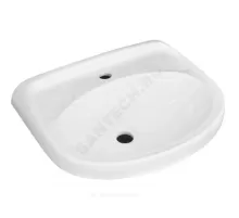 Умывальник подвесной Браво 50 1 отверстие под смеситель по центру белый Лобненский стройфарфор 10/1/5/1-16