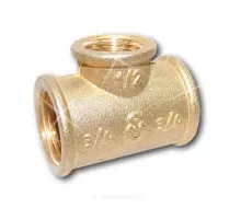 Тройник латунь переходной Ду 20х15х20 (3/4"х1/2"х3/4") ВР/ВР Цветлит ZW50088