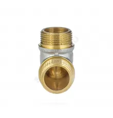 Угольник латунь никель реборда Ду 25 (1") НР/НР 9005 ГОСТ 32585-2013 Aquasfera 9005-03