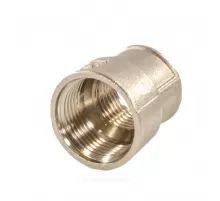 Муфта латунь никель переходная Ду 32х25 (1 1/4"х1") ВР/ВР VALFEX VF.240.N.114.100