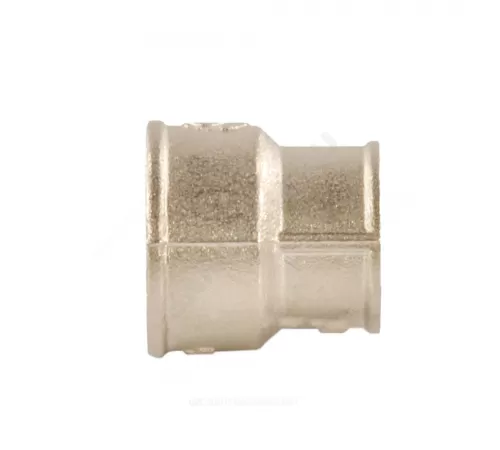 Муфта латунь никель переходная Ду 32х25 (1 1/4"х1") ВР/ВР VALFEX VF.240.N.114.100