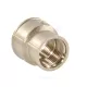 Муфта латунь никель переходная Ду 32х25 (1 1/4"х1") ВР/ВР VALFEX VF.240.N.114.100