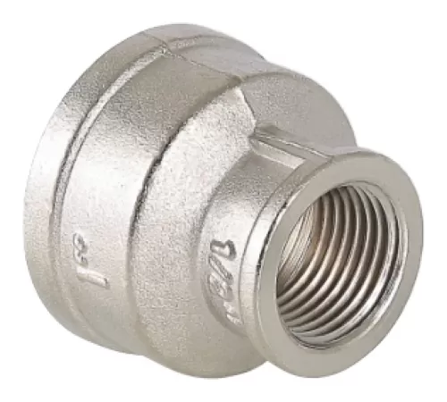 Муфта латунь никель переходная Ду 32х25 (1 1/4"х1") ВР/ВР VALFEX VF.240.N.114.100
