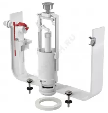 Арматура для бачка сливная/наливная 1/2" боковое подключение кнопка хром 1/реж Alca Plast SA2000 1/2" CHROM