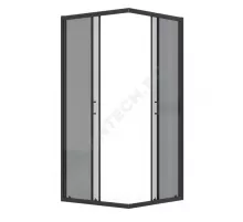 Ограждение душевое Вэлия 900х900х1950 мм без поддона квадратная тонированное стекло Santek 1.WH50.1.797