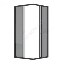 Ограждение душевое Вэлия 800х800х1950 мм без поддона квадратная тонированное стекло Santek 1.WH50.1.796