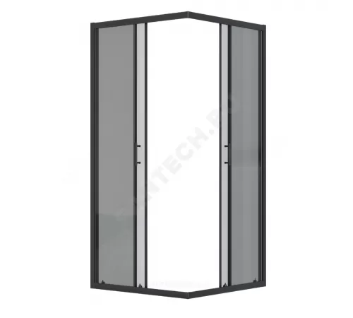 Ограждение душевое Вэлия 800х800х1950 мм без поддона квадратная тонированное стекло Santek 1.WH50.1.796