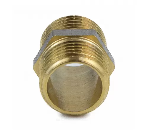 Ниппель латунь никель Ду 40 (1 1/2") НР 9022 ГОСТ 32585-2013 Aquasfera 9022-05