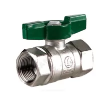 Кран шаровой латунь хром R251W Ду 10 Ру42 ВР бабочка зеленая Giacomini R251WX022