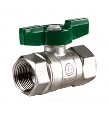 Кран шаровой латунь хром R251W Ду 10 Ру42 ВР бабочка зеленая Giacomini R251WX022