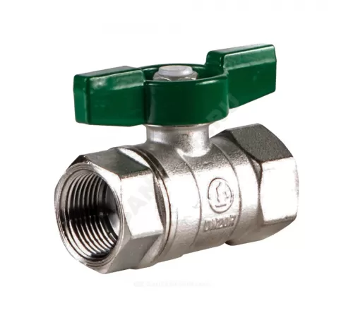 Кран шаровой латунь хром R251W Ду 10 Ру42 ВР бабочка зеленая Giacomini R251WX022