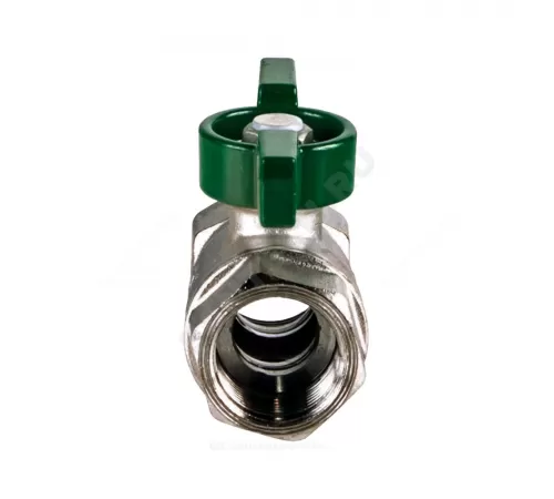 Кран шаровой латунь хром R251W Ду 10 Ру42 ВР бабочка зеленая Giacomini R251WX022