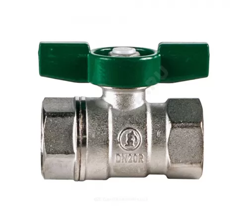 Кран шаровой латунь хром R251W Ду 10 Ру42 ВР бабочка зеленая Giacomini R251WX022