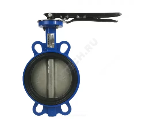 Затвор дисковый поворотный чугун Ду 50 Ру16 межфл с рукояткой диск нерж манжета EPDM EURO Benarmo