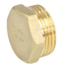 Заглушка латунь Ду 15 (1/2") НР LD LD.65.505.15