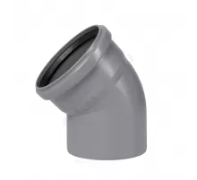 Отвод PP-H серый HT HTB Дн 160х45гр б/нап в/к Ostendorf 117120