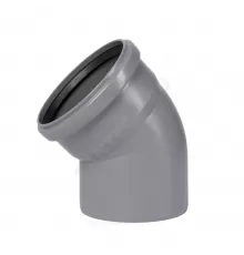 Отвод PP-H серый HT HTB Дн 160х45гр б/нап в/к Ostendorf 117120
