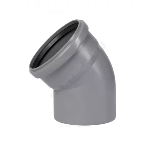 Отвод PP-H серый HT HTB Дн 75х45гр б/нап в/к Ostendorf 113120