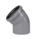 Отвод PP-H серый HT HTB Дн 75х45гр б/нап в/к Ostendorf 113120
