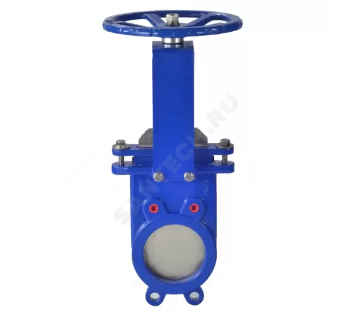 Задвижка шиберная двусторонняя чугун 1110W Ду 200 Ру10 межфл со штурвалом уплотнение: NBR Benarmo