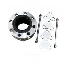 Компенсатор резиновый антивибрационный EPDM DI7251 Ду 80 Ру25 фл L=135мм Tecofi DI7251N-0080 сжатие/растяжение 15 мм/8 мм в комплекте с ограничителями хода