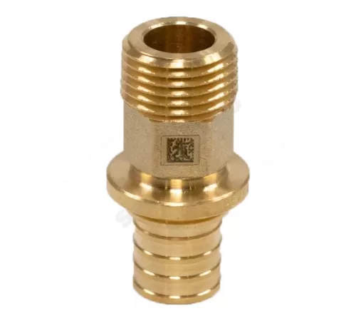 Муфта для PE-X труб аксиальная латунь Дн 16х1" НР MX Рехау 11093131001