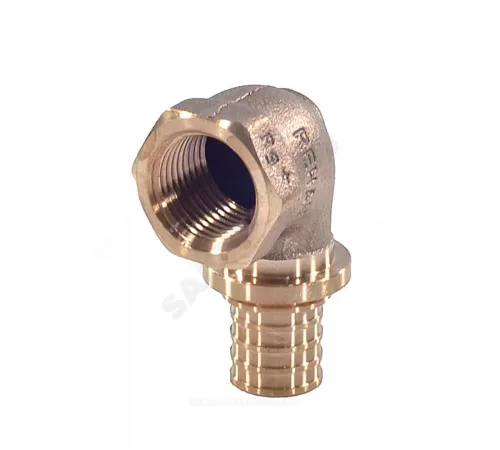 Угольник для PE-X труб аксиальный бронза Дн 20х3/4" ВР RAUTITAN RX+ Rehau 14563561001 (13660971001)