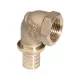 Угольник для PE-X труб аксиальный бронза Дн 20х3/4" ВР RAUTITAN RX+ Rehau 14563561001 (13660971001)