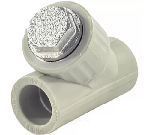 Фильтр PP-R сетчатый серый Дн 20х45гр внутренняя пайка VALFEX 10141020Г