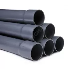 Труба НПВХ 125 SDR17 Дн 110х6,6 Ру16 L=3м серая напорная раструбная под клеевое соединение Aquaviva AQV311066R