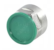 Евроконус для PE-X труб обжим латунь Дн 16,2х2,6х3/4" с накидной гайкой RAUTITAN stabil Rehau 12664521003