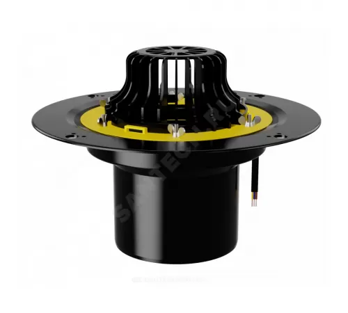 Воронка кровельная VMO с вертикальным выпуском PP Дн 160 с листвоуловителем, обжимным фланцем, электрообогревом Fachmann 01.013