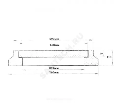 Люк полимер (легкий усиленный) зелёный круглый 760х630 h=110мм 30кН Сантехкомплект