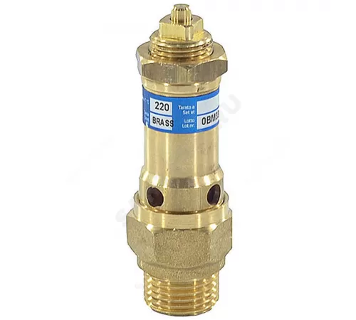 Клапан предохранительный пружинный прямой латунь 1810 Ду 50 НР G2"х Рн=0.5...16бар для газообразных сред 220С OR 1810.050