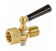 Кран для манометра 3-ходовой латунь Ду 15 Ру25 ВР/НР G1/2" с рукояткой без фланца ЭКОМЕРА КТХ-GF-GM
