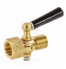 Кран для манометра 3-ходовой латунь Ду 15 Ру25 ВР/НР G1/2" с рукояткой без фланца ЭКОМЕРА КТХ-GF-GM