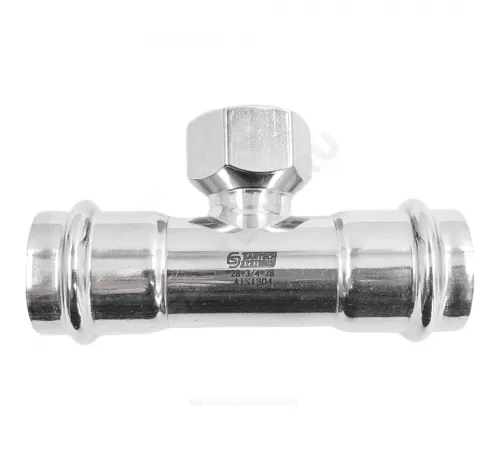 Тройник сталь нерж AISI 304 Дн 22х1/2"х22 пресс/ВР SantechSystems