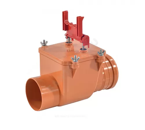 Клапан PP-H обратный канализационный коричневый для НПВХ и PP-H Дн 110 б/нап в/к ТП-85.100 Татполимер 101200017