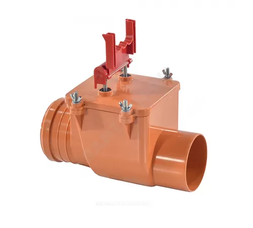 Клапан PP-H обратный канализационный коричневый для НПВХ и PP-H Дн 110 б/нап в/к ТП-85.100 Татполимер 101200017