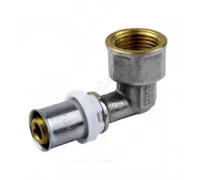 Угольник МП латунь никель пресс Дн 16х1/2"х90гр ВР ГОСТ 32415-2013 8007 Aquasfera 8007-01