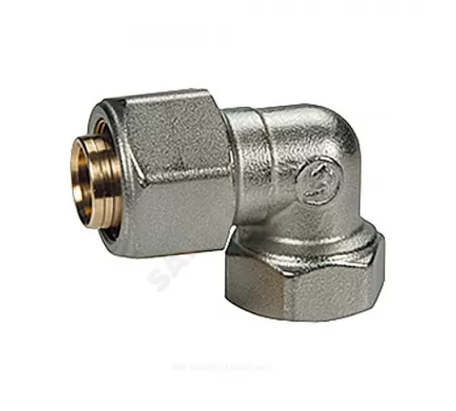 Угольник для МП/PE-X труб латунь обжим Дн 18х1/2"х90гр ВР R563AM Giacomini R563MX052