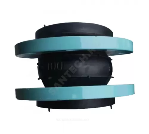 Компенсатор резиновый антивибрационный EPDM Ду 80 Ру10/16 фл с эпоксидным покрытием L=135мм сжатие/растяжение 15 мм/8 мм RMCX