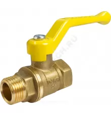 Кран шаровой латунь газ 11Б27фтМ Ду 20 Ру40 ВР/НР полнопроходной рычаг VALFEX VF.272.LR3.034