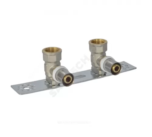 Водорозетка с монтажной планкой МП латунь пресс Дн 16х1/2" ВР 8020 Aquasfera 8020-01