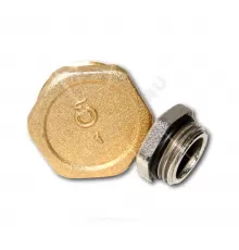 Заглушка латунь Ду 20 (3/4") без уплотнительного кольца НР Цветлит ZW50066