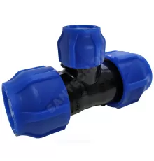 Тройник компрессионная ПЭ переходной Дн 32х25 Ру16 VALFEX 1210012322532