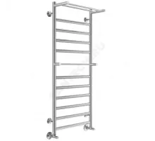 Полотенцесушитель водяной нерж сталь Лесенка (1/2") ВР с полочкой 500х1200мм 12П нижнее подключение Хендрикс Терминус 4670078529831